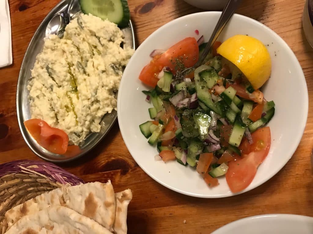 Alounak side salad and olivieh