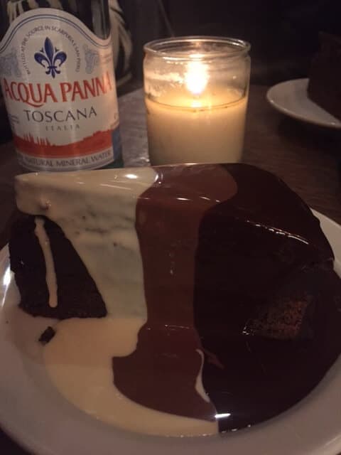 chocolate cake with triple chocolate