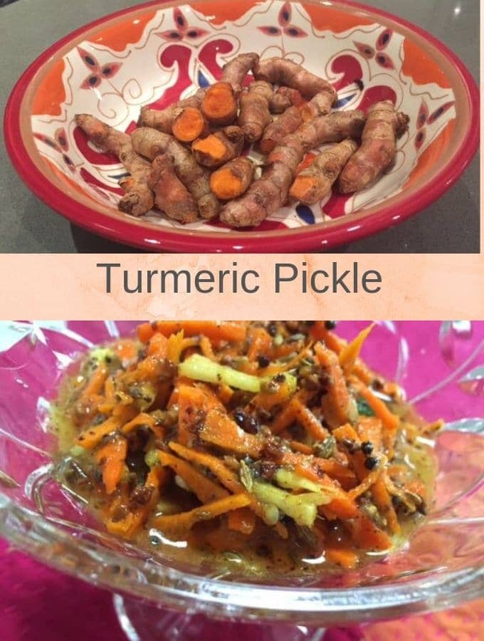 Pin image Turmeric pickle with text overlay