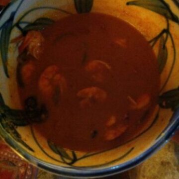 prawn curry in a bowl