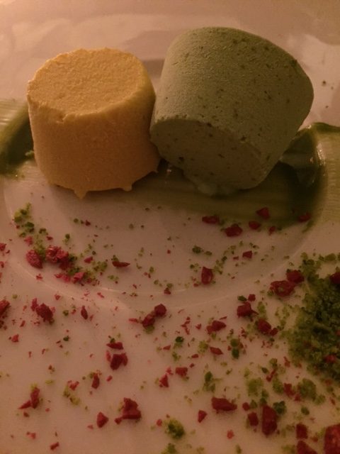 mango and pistachio kulfi at zaika restaurant in kensington