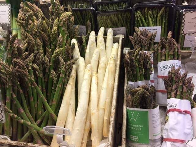 bundles of fresh asparagus 