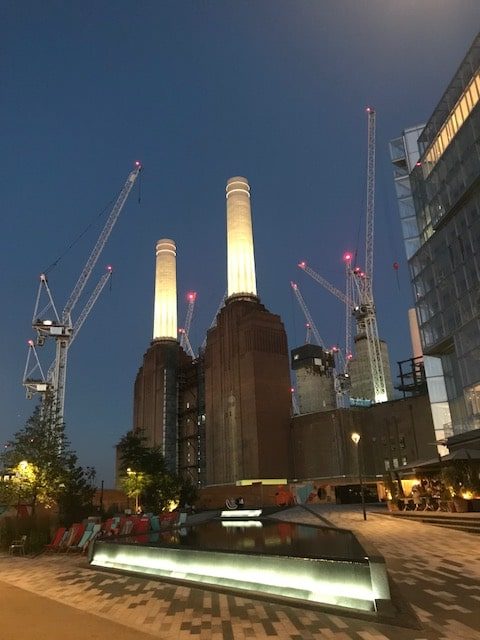 view of Battersea power station under redevelopment