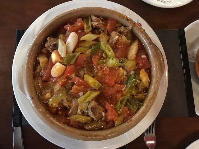 lamb casserole in an oven proof dish