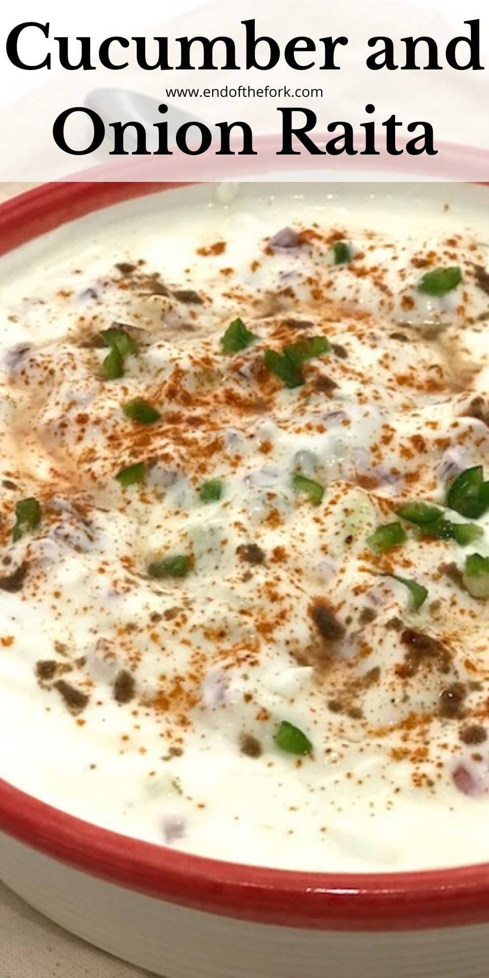 Cucumber and Onion Raita End of the Fork