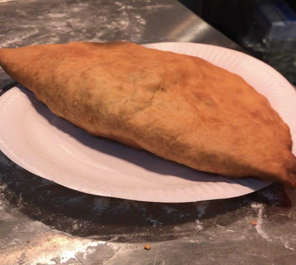 fried panzerotto on a plate