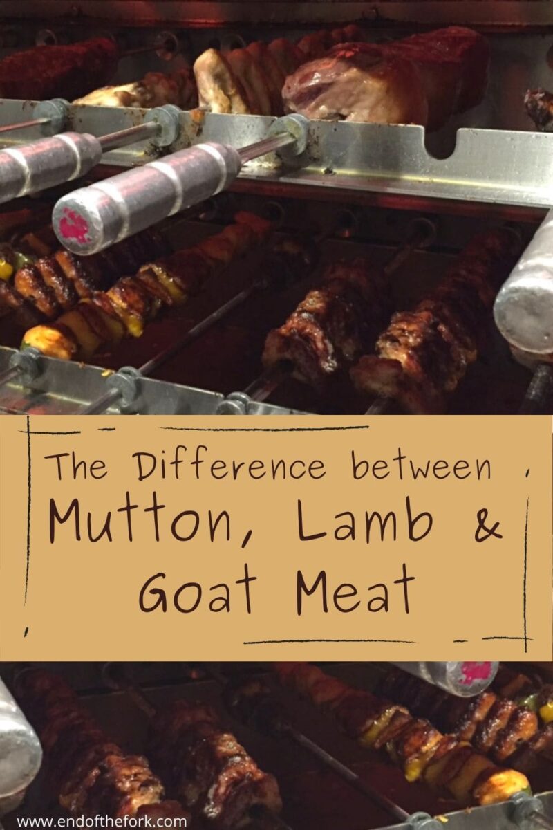 pin skewers of meat under grill