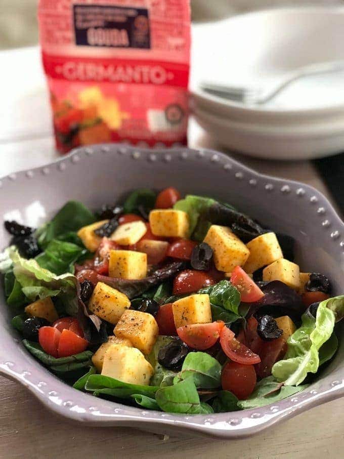 Germanto in a mixed salad