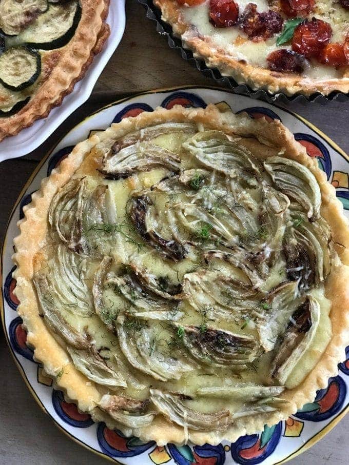 fennel tart on a plate