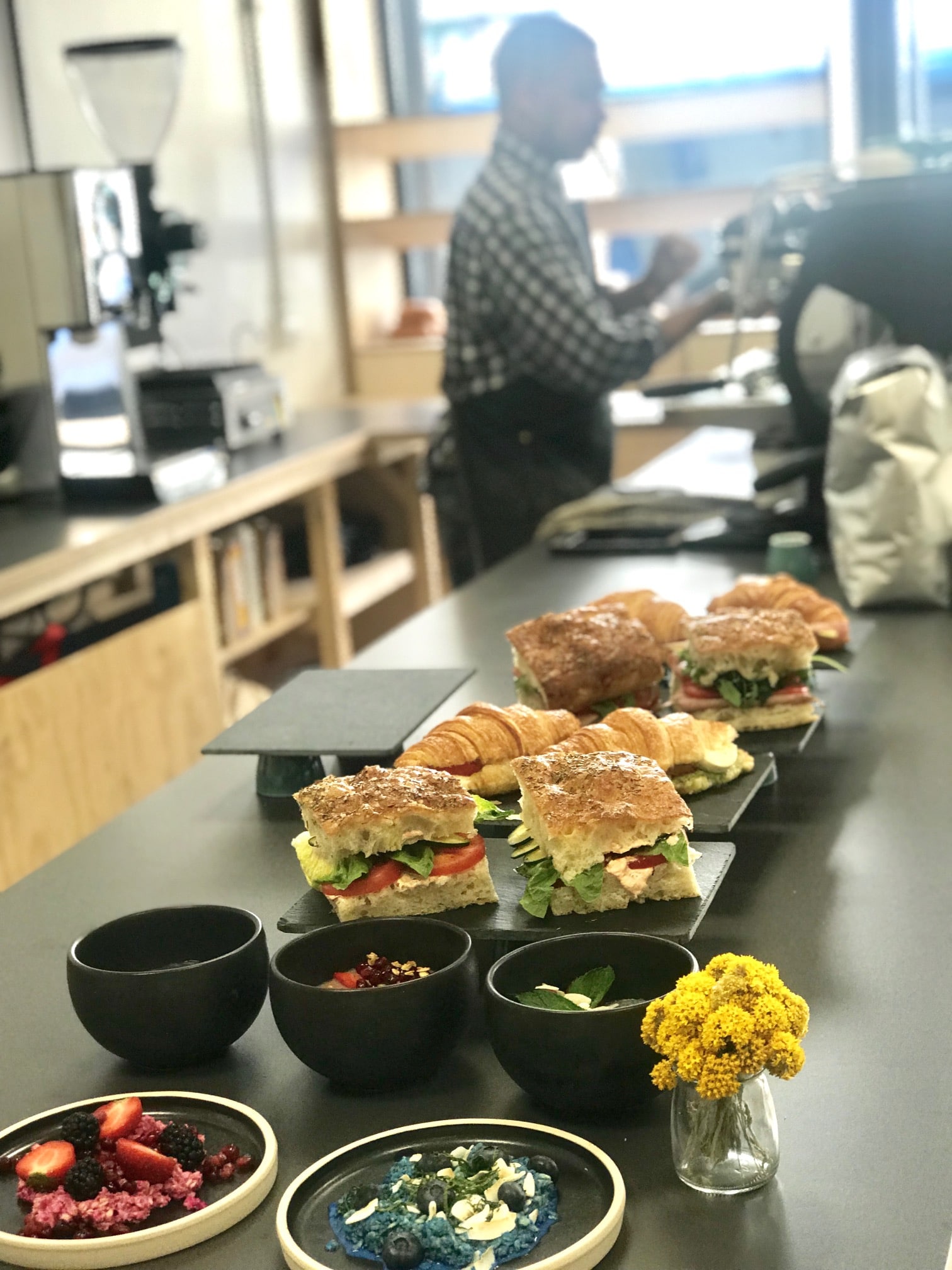 counter with food for sale 