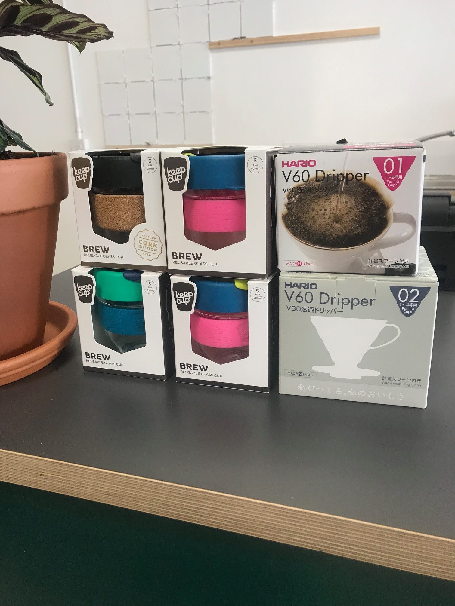 boxes of reusable keep cups for sale