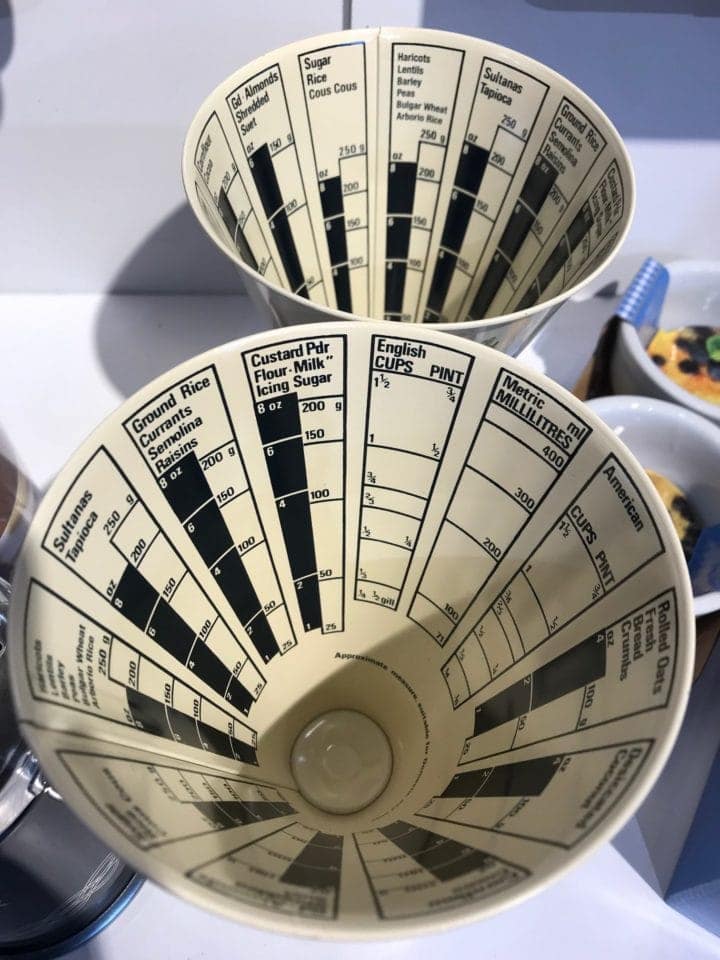 Inside Tala measuring cups showing measurements