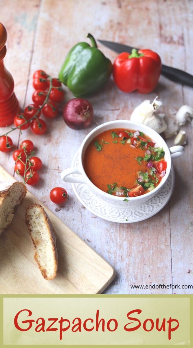 Pin image Gazpacho soup with fruit and vegetables