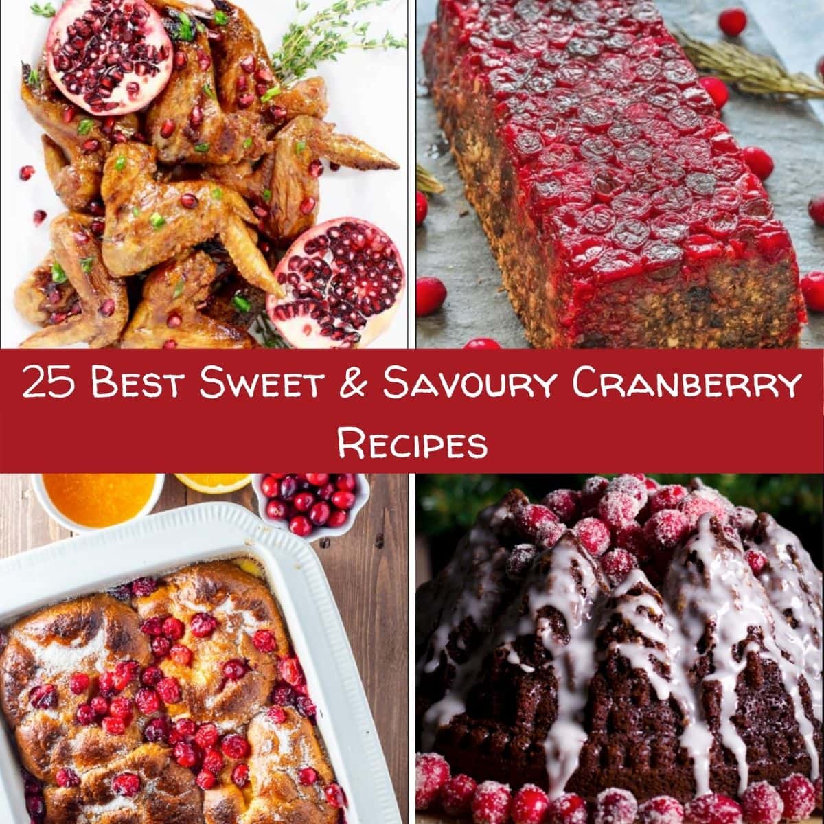4 photos using cranberries from recipes in roundup