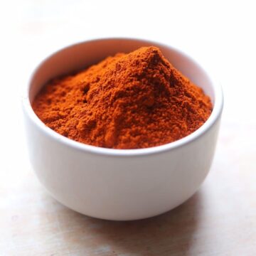 Homemade berbere spice mix in a bowl.