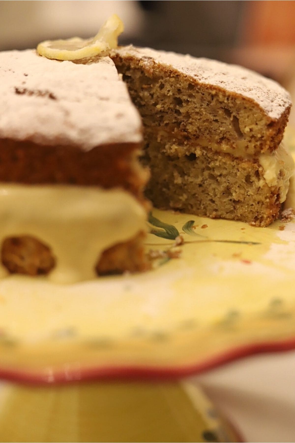 Image showing cake with a slice removed to show cake texture.