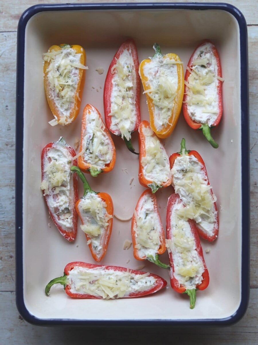 Stuffed Mini Peppers Appetizer - End of the Fork