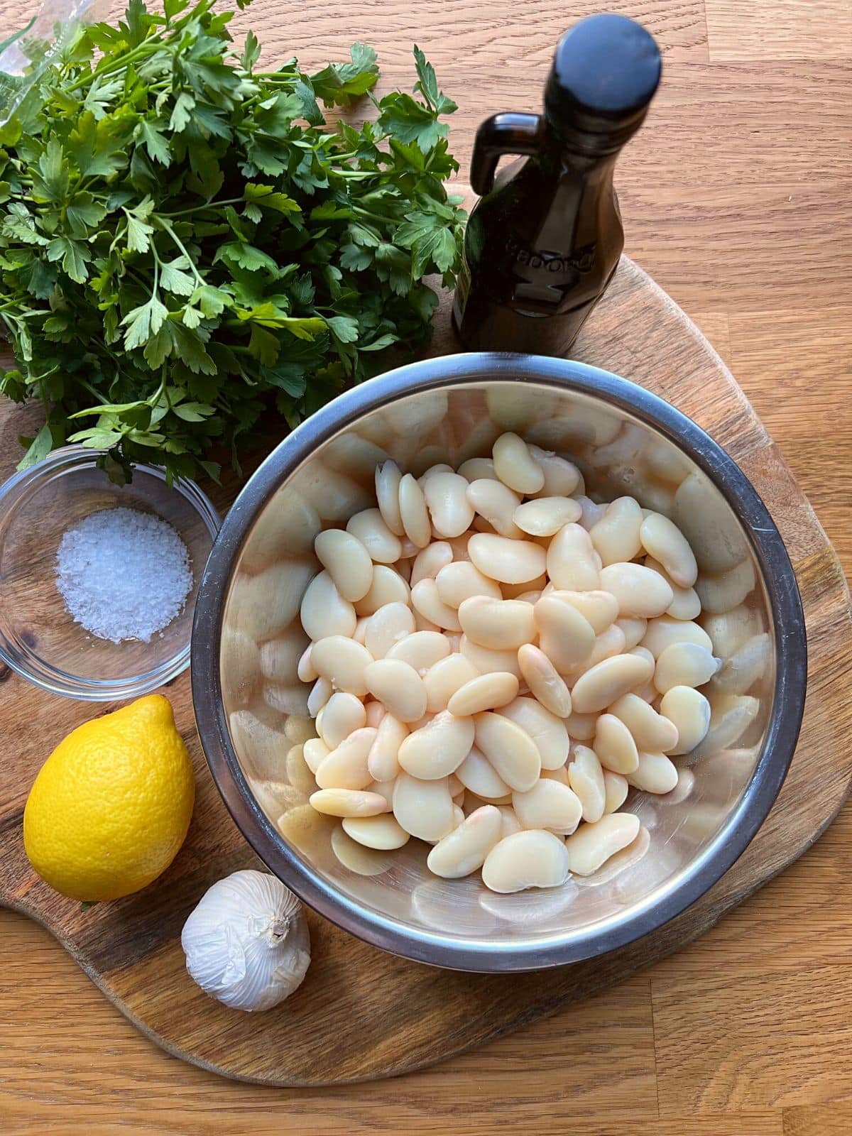 Ingredients in small bowls.