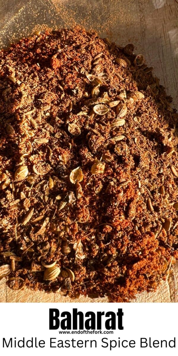 Pin image of baharat seasoning.